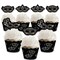 Big Dot of Happiness Masquerade - Cupcake Decoration - Carnival Mask Party Cupcake Wrappers and Treat Picks Kit - Set of 24